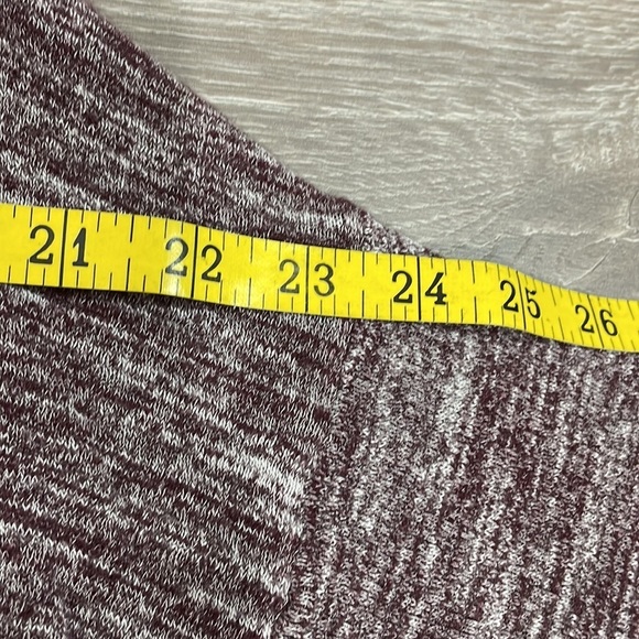 LOFT Burgundy Maroon Heather Cardigan Sweater with Pockets M - Picture 6 of 13